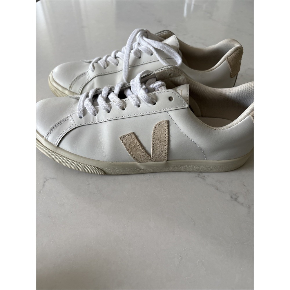 Veja Campo Sneaker White Beige Suede UK 7 US 9 Women Leather Shoes Tennis
